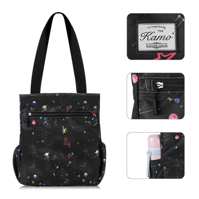 KAMO Floral Tote Bag - Waterproof Lightweight Handbags Travel Shoulder Bag for Hiking Yoga Gym Swimming Travel Beach - Image 4